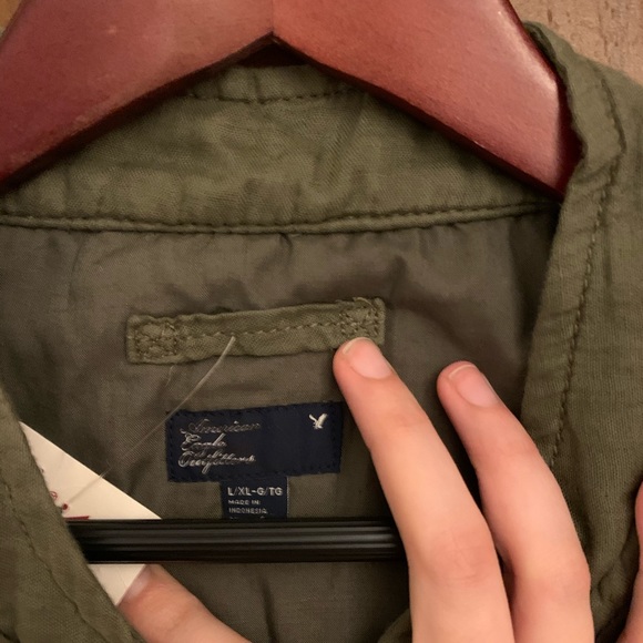 Vintage Y2K AEO Green Quilted Vest - Picture 3 of 7